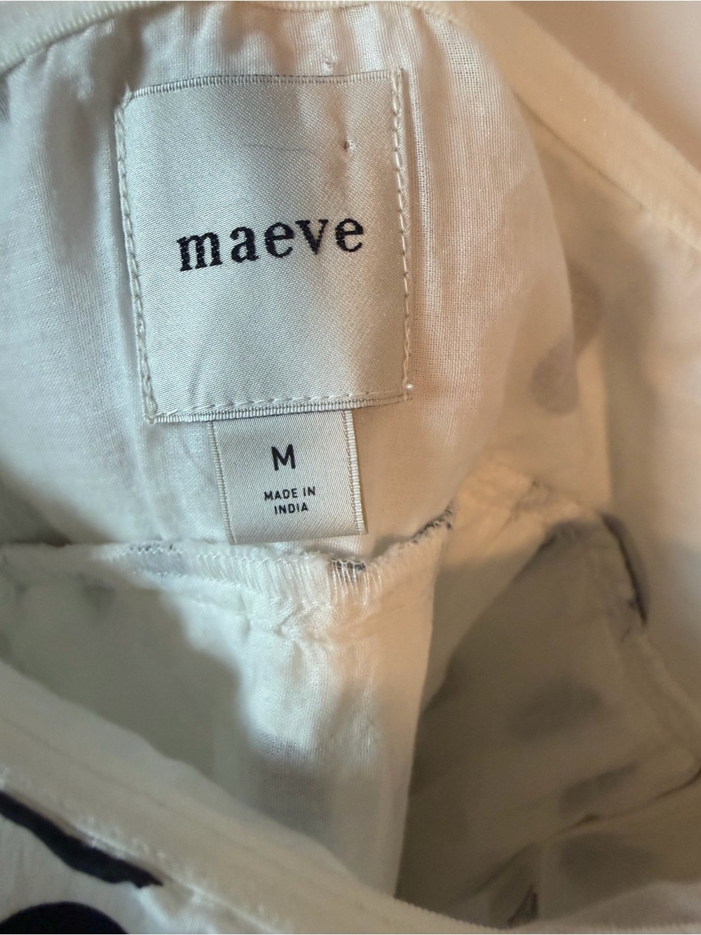 ⚡️Maeve Anthropologie Babydoll Bubble Blouse - White + Black Polka Dots - Picture 6 of 6